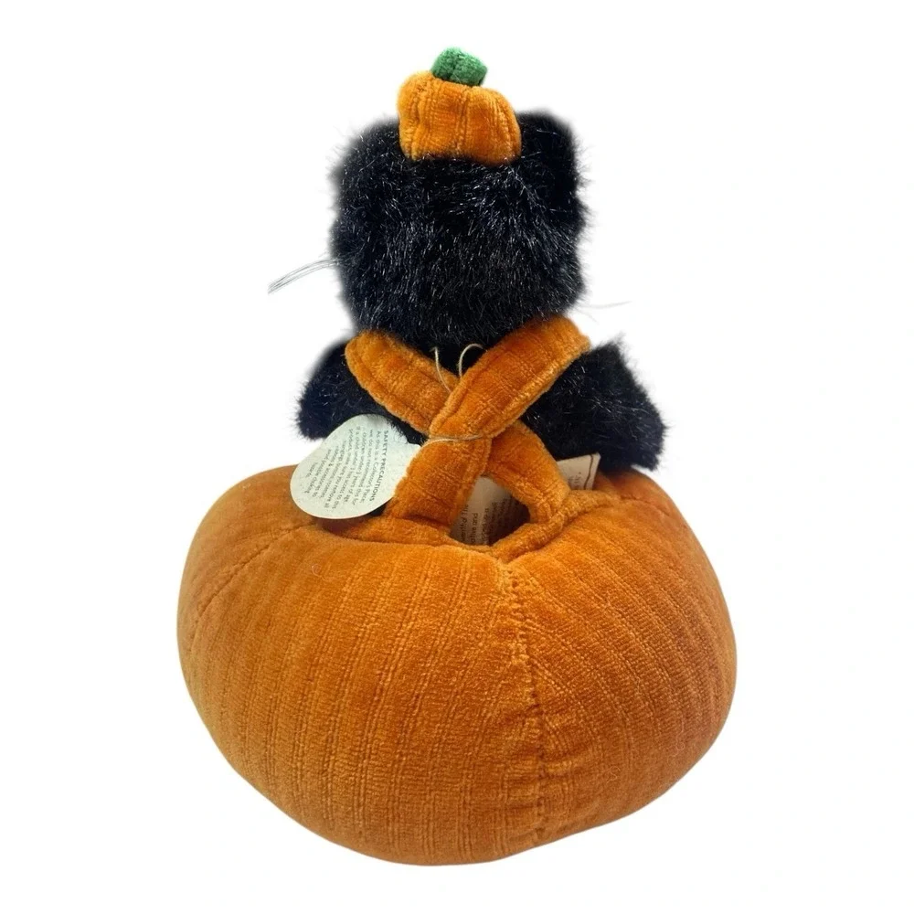 Vintage Boyds Bears Black Cat Plush Inkly Boocat Pumpkin‎ Costume Stuffed Animal